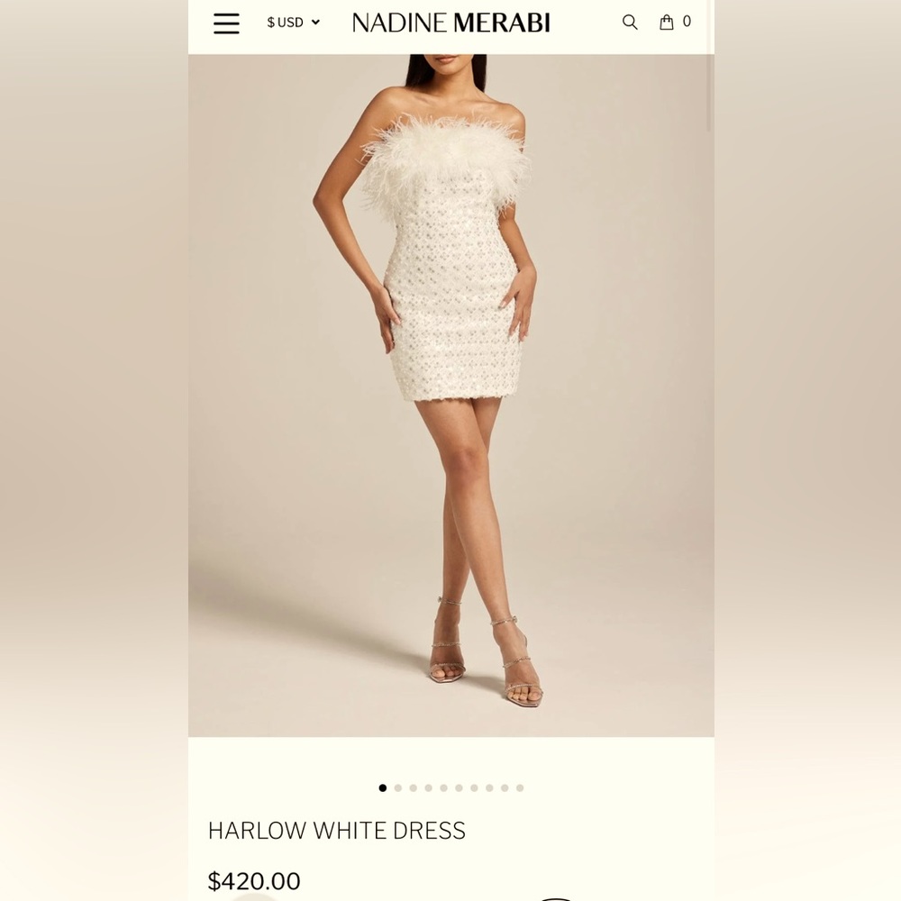 Nadine Merabi Harlow White Dress